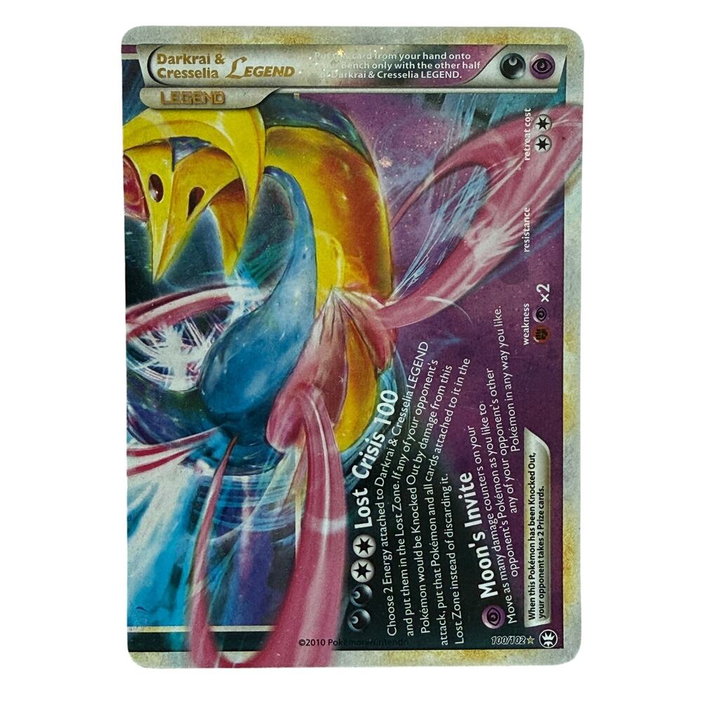 Pokémon TCG Darkrai & Cresselia LEGEND 100/102 Triumphant 2010 Ultra Rare MP